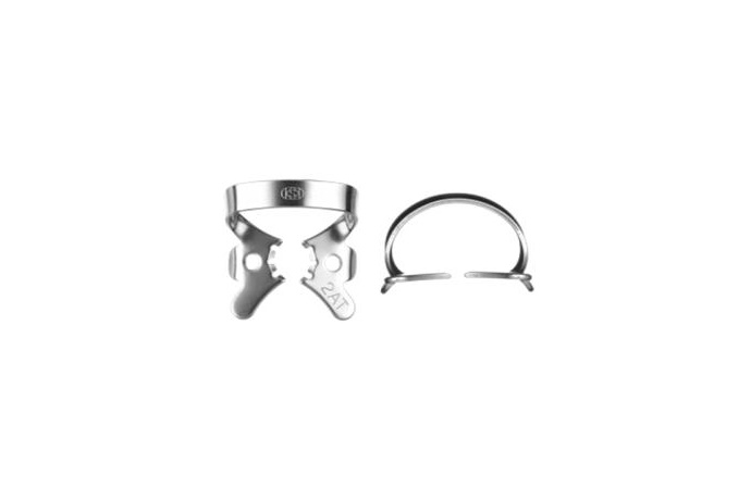 Клампы «тигровые» с ретенционными зубцами из полированной стали, Dentech
