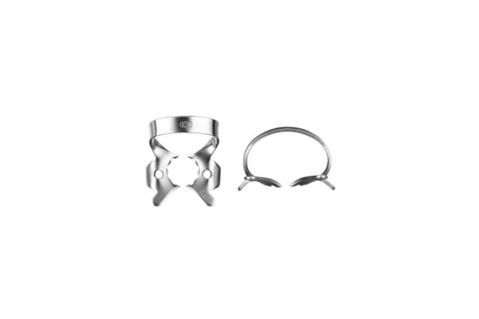 Клампы «тигровые» с ретенционными зубцами из полированной стали, Dentech