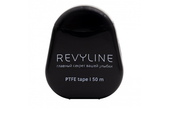 Зубная нить вощеная PTFE Black edition, мятная, Revyline