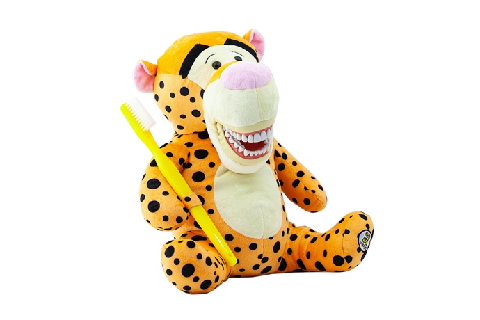 Игрушка мягкая с зубами Леопард, Revyline