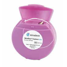 Зубная нить Mirafloss Implant Chx для имплантатов и мостовидных протезов, Miradent