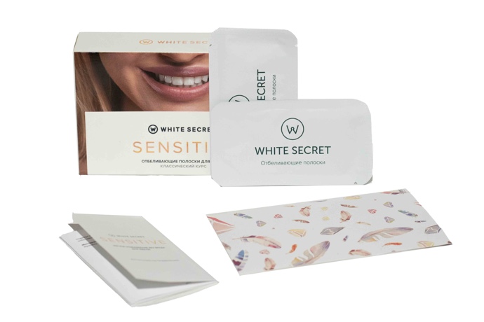 Отбеливающие полоски Sensitive, White Secret