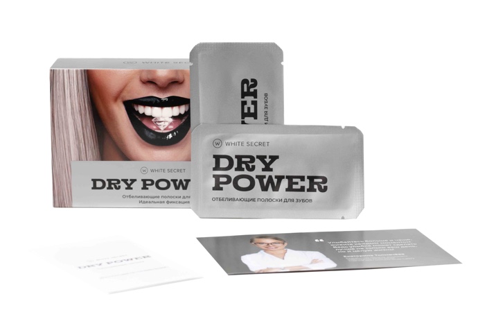 Отбеливающие полоски Dry Power Week, White Secret