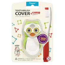 Футляр для для зубной щетки flipper OWL со встроенными песочными часами (1 мин), Miradent
